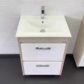 Тумба-умывальник Comforty Томари-70 дуб тёмно-коричневый с раковиной Como 70